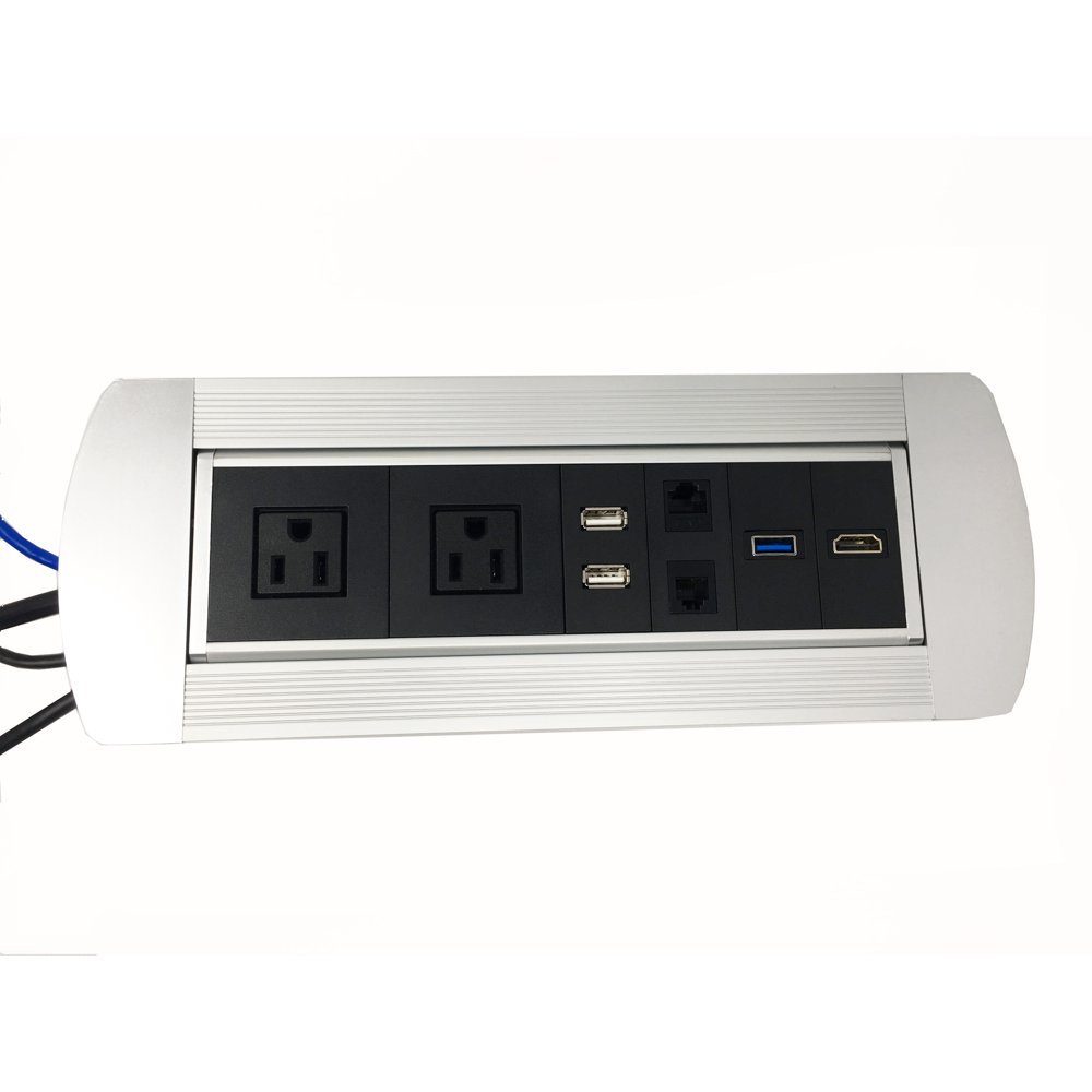 Pwr Plug Conference Table Power Data Hub Module InDesk Media Center