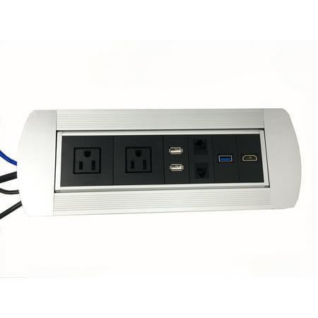Pwr Plug Conference Table Power Data Hub Module In Desk Media