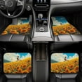 thumbnail image 7 of Naloa Clear Sky Sunflower Car Foot Mat Set of 4 Pieces - Universal Floor Liner Neoprene Full Set Floor Mats for Cars Trucks SUV, 7 of 7