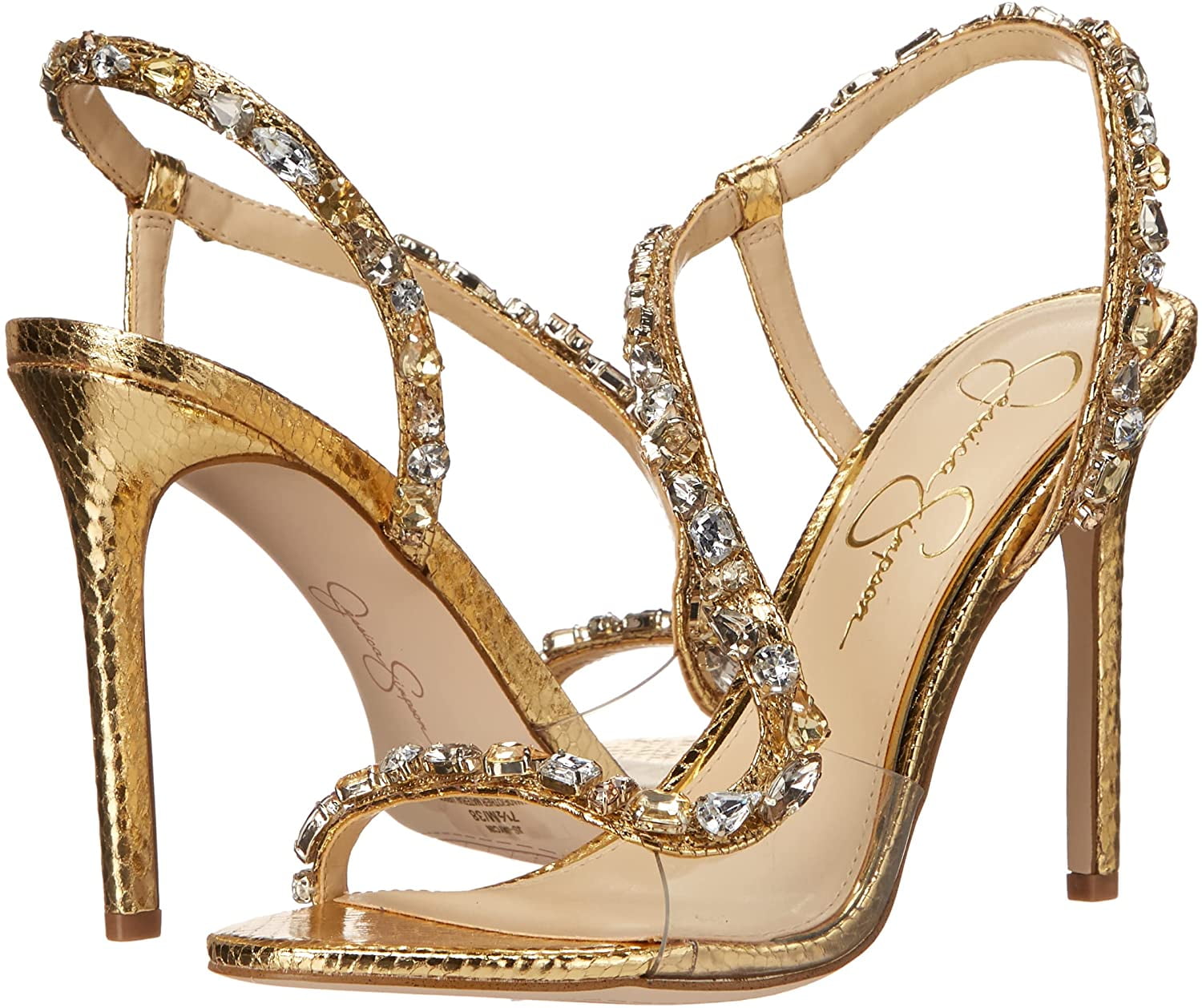 jaycin rhinestone asymmetrical metallic dress sandals Jessica Simpson Jaycin Rhinestone Asymmetrical Metallic Medium Width Dress Sandals, Size 10 - Gold (1 pair) Delivery or Pickup Near Me