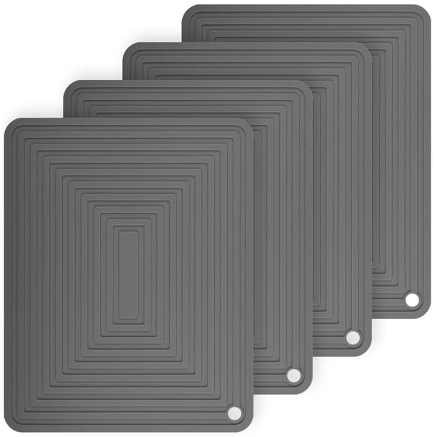 4 Uds., ollas para platos calientes, almohadillas calientes de silicona flexibles para mesa, tapetes de silicona antideslizantes, tapetes resistentes al calor, soportes para ollas, manteles