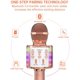 thumbnail image 2 of Micrófono de karaoke para niños, micrófono de karaoke inalámbrico Bluetooth con luces led, altavoz portátil de micrófono portátil, juguetes para niñas Feliz Sencillez, 2 of 5