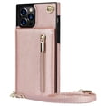 thumbnail image 2 of 1 Set Phone Cover Shock-absorbing Impact Resistant Raised Edge with Card Slot Kickstand Design Protect Phone TPU Phone Cover Zipper Wallet Case Card Container Set for  13 Min, 2 of 13