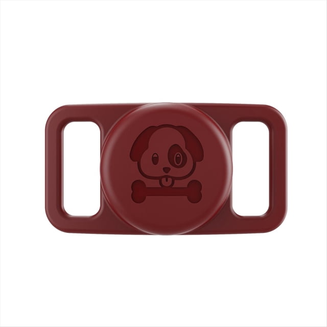 Estuche Localizador para Pet Silicone Locator Prevención de Pérdidas Tracker Estuche Protector Impermeable, Rojo Vino