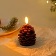 thumbnail image 5 of 2 Pcs Christmas Flameless Pine Cone Candle, LED Candles , Real Wax Battery Operated Candles for Fireplace Decor, Holiday Indoor Decoration,Pinecone LED Candles Christmas Home Holiday Decoration, 5 of 10
