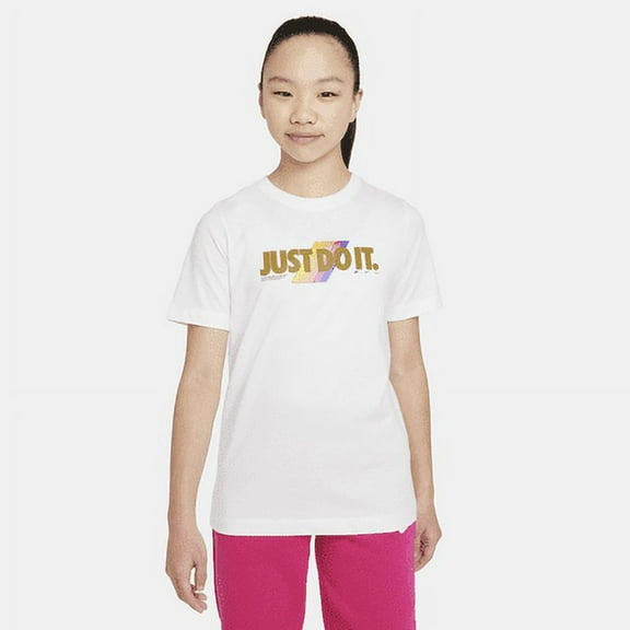 Nike Sportswear Big Kids' T-Shirt Color: White Size: M