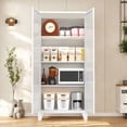 thumbnail image 4 of Aukfa 61" Tall Metal Pantry Cabinet,Kitchen Storage Cabinet with Adjustable Shelves for Kitchen, Dining Room, Living Room, White, 4 of 8
