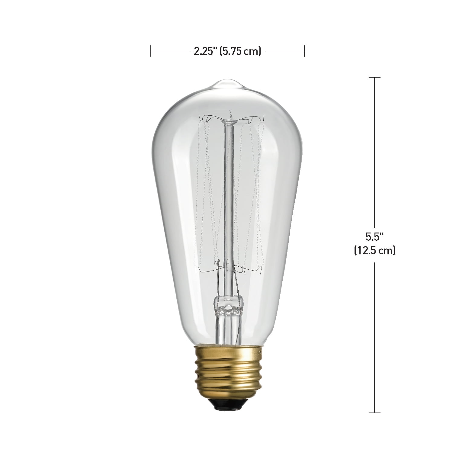 Globe Electric 40W Vintage Edison S60 Squirrel Cage Incandescent Filament Light Bulb (12-Pack), 313242