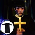 thumbnail image 3 of KAKOWELY 1 juego de disfraz de sacerdote para adultos de Halloween, ropa creativa para cosplay, accesorios para fiestas, 3 of 5