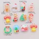 thumbnail image 4 of 50 piezas de resina en miniatura, lindos y coloridos Papá Noel, muñeco de nieve, árbol de Navidad, ciervo, decoración de uñas con parte trasera plana, bricolaje, álbum de recortes, figura, 4 of 5