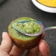 thumbnail image 5 of Cuchara raspadora de acero inoxidable para comida de bebé | Machacador de frutas y verduras dentado para niños | Herramienta para hacer puré de manzana, plátano, patata y calabaza | Aparato de, 5 of 6