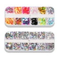 thumbnail image 1 of Dos cajas de paillettes de uñas, brillante, manicura, uñas, maquillaje corporal, arte jinwen  Bricolaje Nail Art Glitter Sequin, 1 of 8