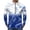Blue, variant on Fluid Marble & Liquid Swirl Print Long Sleeve Cycling Jersey for Men, Breathable Quick Dry Athletic Top with Half Zip - Artistic Outdoor Running & Training Shirt Red XXL