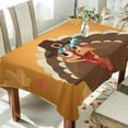 thumbnail image 4 of Coolnut Thanksgiving Turkey Tablecloth, Waterproof Washable Polyester Square Table Cover, Durable Tablecloth for Kitchen Dining Table Party Decor, 60"X 108", 4 of 7