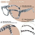 thumbnail image 5 of OCCI CHIARI Fashion Reading Glasses Cat Eye Reader 1.0 1.25 1.5 1.75 2.0 2.25 2.5 2.75 3.0 3.5 4.0 5.0 6.0 (Grey, 1.25) with Arylic Lens, 5 of 6