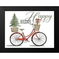 thumbnail image 2 of Jacobs, Cindy 14x12 Black Modern Framed Museum Art Print Titled - Happy Holidays Bicycle, 2 of 5