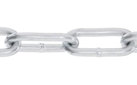 New 2/0 x 10 ft. Zinc Plated Steel Straight Link Chain