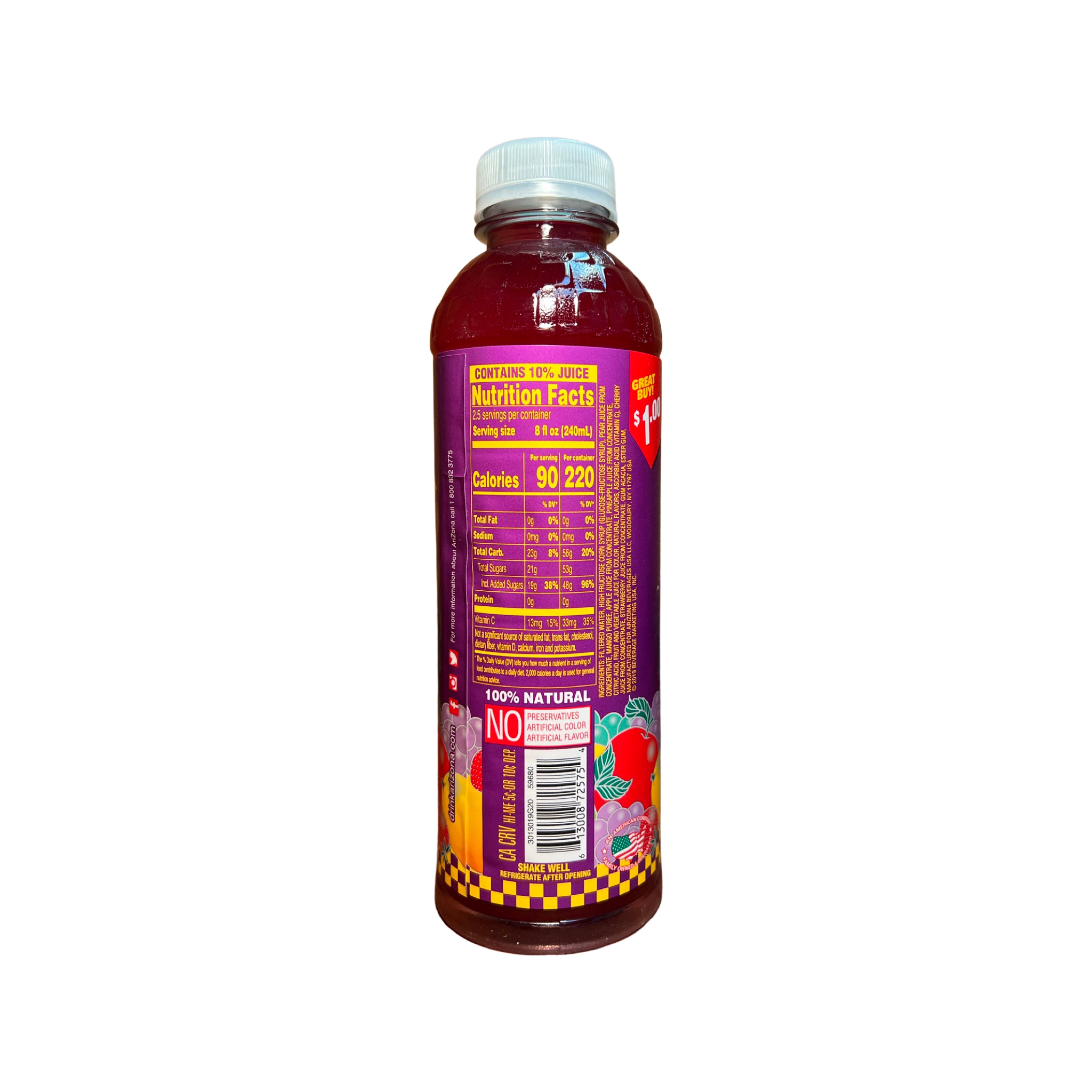 Arizona Fruit Punch Juice (20 Fl Oz. / 12 Pack)