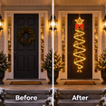 thumbnail image 5 of Diceymbol Christmas Magic Spiral Hanging LED Light Collection, Warm LED Glow Vertical Holiday Decor for Porch Doorway Window Covered Patio, Stars 9.84 in, 5 of 10