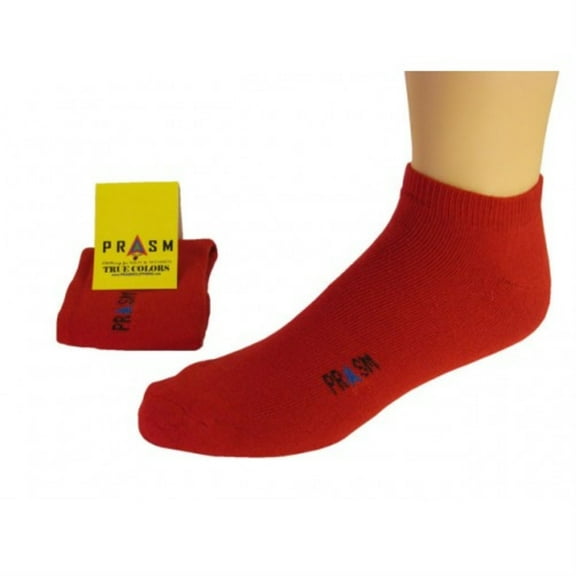 PRASM (Premium Egyptian Cotton) MENS Low-Cut Ankle Socks - 1 PAIR-Dark Red