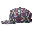 thumbnail image 3 of Floral Snapback Hat – Botanical Print Flat Bill Baseball Cap, Adjustable for Women & Men, 3 of 8