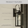 thumbnail image 6 of Better Homes & Gardens Matte Black Traditional One-Light Outdoor Wall Lantern, 6 of 18