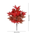 thumbnail image 3 of Beautynvta 2 Pcs Artificial Fall Leaf Flowers, Fake Maple Leaves Branches, Faux Autumn Maple Leaf Bouquet for Thanksgiving Table Centerpieces Decoration, 3 of 6
