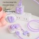 thumbnail image 4 of Qld Cover Compatible Con Apple Airpods Pro 2 Generación 2022 Funda Lindo Diseño De Pajarita 3D A Prueba De Golpes Suave Transparente Tpu Kawaii Airpods Pro2 Protector Con Llavero Para Mujeres Niñas La, 4 of 5