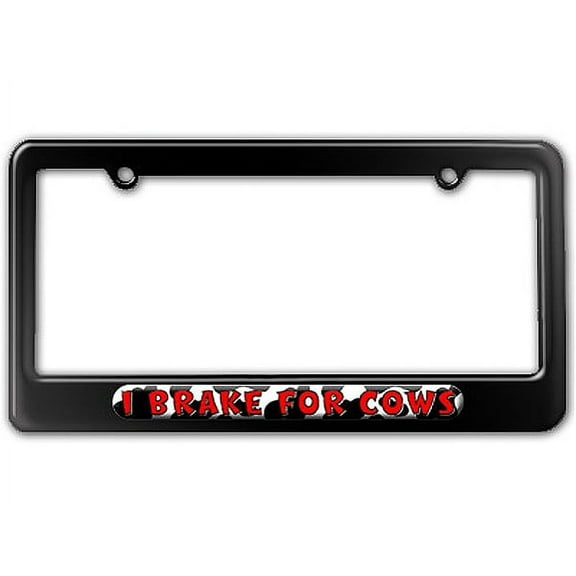 I Brake For Cows License Plate Frame
