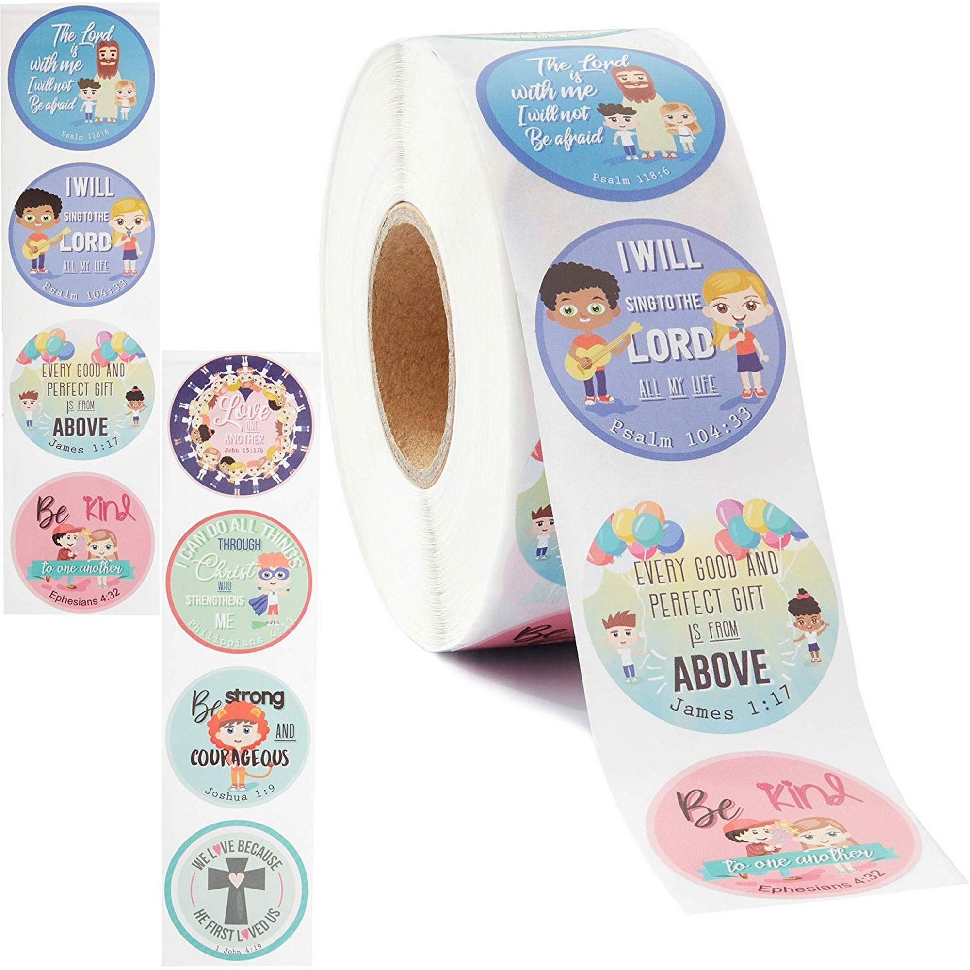 1000 count bible verse stickers christian religious sticker roll for