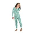 thumbnail image 5 of Sleep On It Girls 2-Piece Super Soft Jersey Snug-Fit Pajama Set - Floral, Turquoise & White, Size 4, 5 of 7