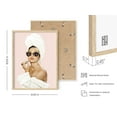 thumbnail image 3 of HAUS AND HUES Pink Framed Wall Art, Audrey Hepburn Wall Art Framed, Glam Wall Decor, Pink Pictures Wall Decor, Makeup Wall Decor, Celebrity Framed Art, Vogue Framed Art (Beige, 12x16), 3 of 6