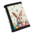 thumbnail image 2 of Chririnla Trifold Pouch Rabbit Easter Egg Pattern Foldable Kids Trifold Wallet for Outdoor, Polyester Secure Toddler Wallets, 2 of 6