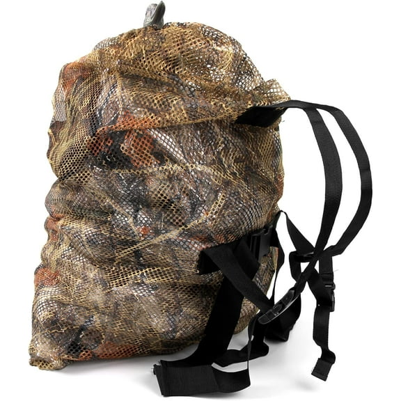 GUGULUZA Camo Mesh Decoy Bags with Adjustable Shoulder Straps, Extra Large Storage Backpack for Goose Turkey Waterfowl, Hunting Duck Decoy Bag (L Size)