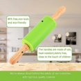 thumbnail image 2 of Children's rolling pin, non-stick wooden handle, 2 of 5