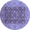 thumbnail image 1 of Ahgly Company Indoor Round Oriental Blue Industrial Area Rugs, 7' Round, 1 of 4