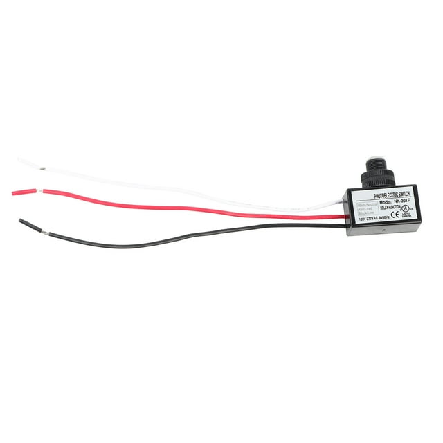 Growcolor Accesorios de iluminación 120V-277VAC Control de Sensor de luz Interruptor fotoeléctrico de Encendido/Apagado automático