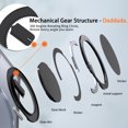 thumbnail image 2 of Decase for Samsung Galaxy S25+ Translucent Hard Back Case with 360°Rotatable Magnetic Ring Kickstand,Compatible with Mag-Safe,Military Grade Shockproof Translucent Protective Case,Black, 2 of 5