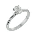 thumbnail image 2 of SuperJeweler 3/4 Carat Oval Shape Moissanite Solitaire Engagement Ring in 14 Karat White Gold, 2 of 6