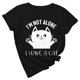 thumbnail image 1 of Camiseta de manga corta con estampado de animales y cuello redondo suelto a la moda de verano para mujer Pompotops hfajkhk134236, 1 of 6
