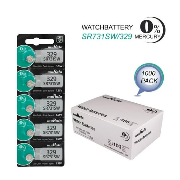 Murata SR731SW 329 1.55V Silver Oxide Watch (1000 Wholesale Pack)