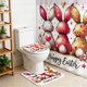 thumbnail image 4 of Accesorios de baño Serie temática de conejito de Pascua Cortina de ducha de poliéster impermeable y cortina de ducha Juego de 4 piezas Cortina divisoria de baño Juego de baño de poliéster, 4 of 6