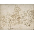 thumbnail image 2 of Albrecht Dürer 14x11 Black Ornate Wood Framed Double Matted Museum Art Print Titled: Music-Making Angels (1521), 2 of 5