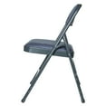 thumbnail image 4 of Hampden Furnishings Bernadine Collection Fabric Triple Brace Folding Chair, Blue, Pack of 4, 4 of 4