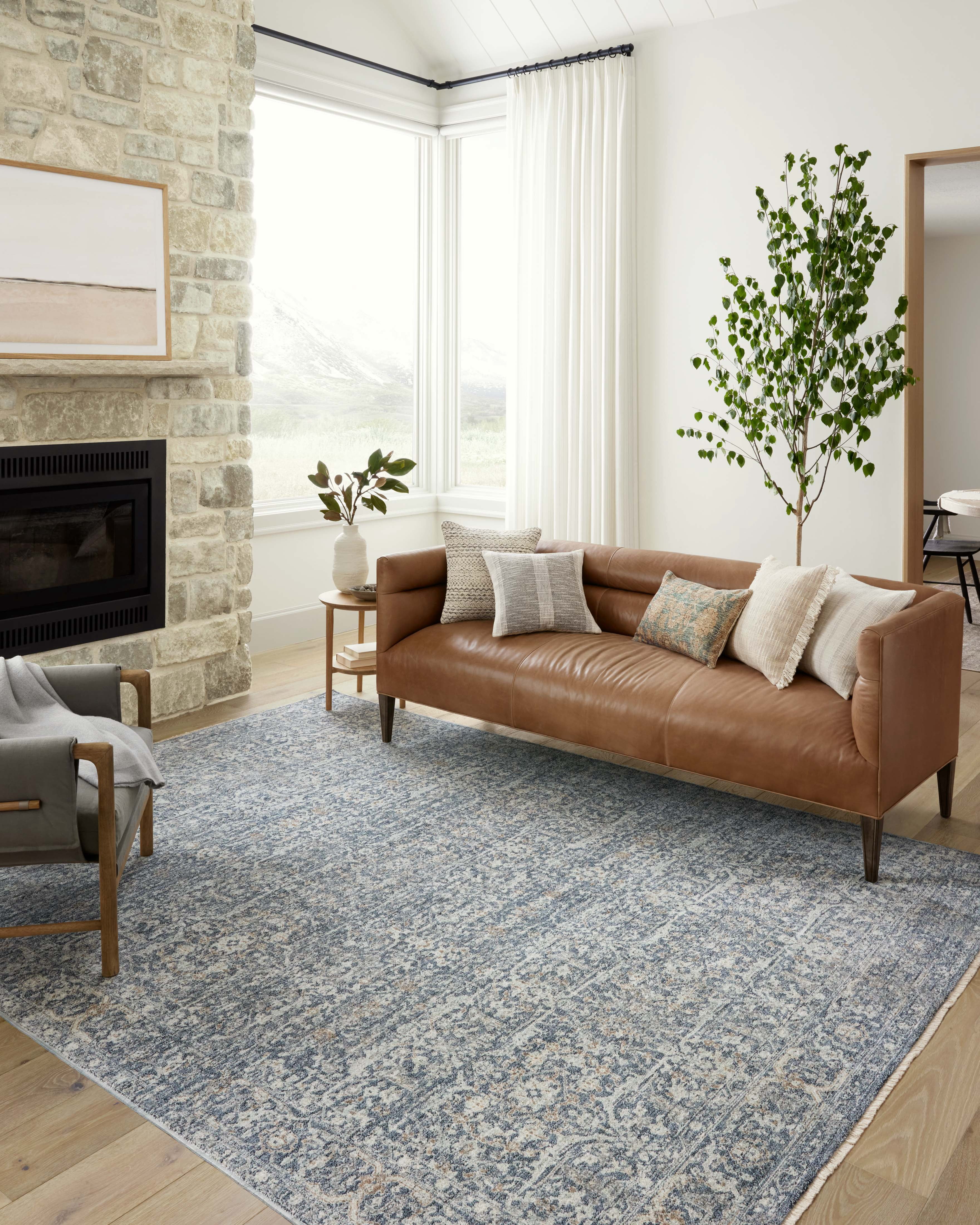 Angela Rose x Loloi Blake Denim / Taupe 2'-7" x 10'-0" Runner Rug