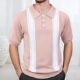 thumbnail image 2 of Afdoent Golf Polo Shirts For Men Outdoor Short Sleeve Polo Shirt Color Block Leisure Shirt Classic, 2 of 4