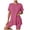 Hot Pink^EwR, variant on QGJZVUNL 2 Piece Matching Sets Women Clothing Short Sleeve Cvrewneck Tshirts Athletic Shorts Summer Outfits Size 2XL