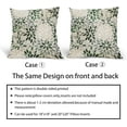thumbnail image 5 of Green Dahlia Throw Pillow Covers 20x20 Inch Rustic Geometric Flower Decorative Square Pillow Cases Beige Tan Gray Floral Cushion Covers Farmhouse Home Decor For Sofa Bedroom Couch Outdoor Set of 2, 5 of 6