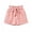 AB186 Pink, variant on Girls Casual Shorts Child Solid Color Elastic Waist Straight Leg Shorty Soft Comfort Fit Girls Outdoor Play Wear Shorts Pink Size 5-6 Years