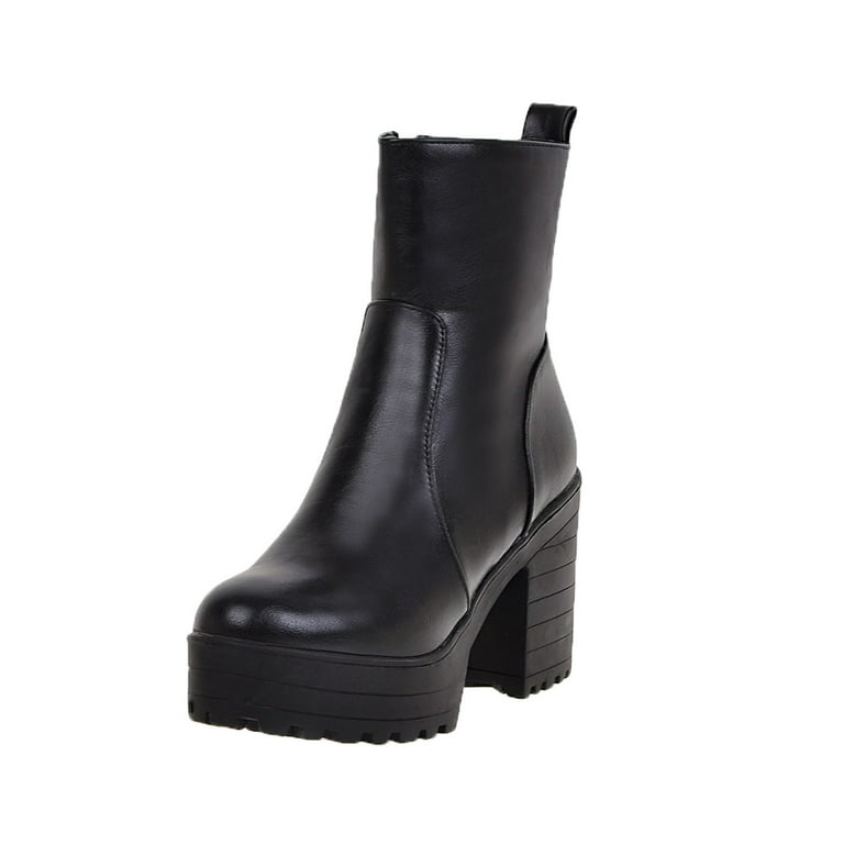 AXXD Mid-Calf Boots,Fall Autumn Knee-High Snow Boots For